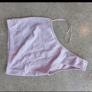 Purple off the shoulder stretchy top